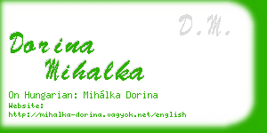 dorina mihalka business card