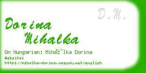 dorina mihalka business card